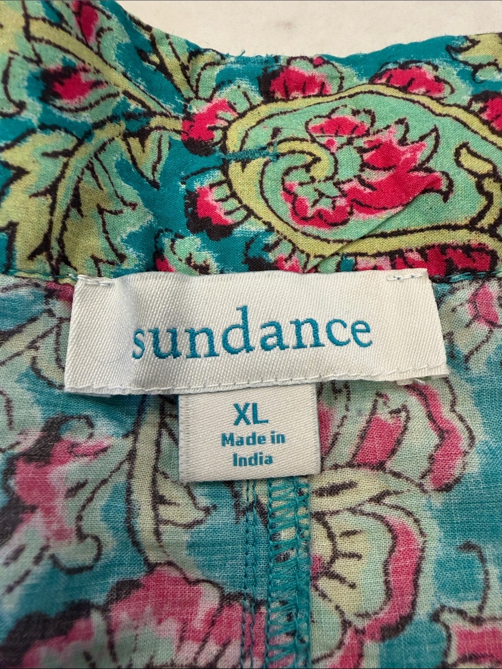 Sundance Boho Cotton Floral Wide-Leg Women’s Pants Size XL - Picture 4 of 10